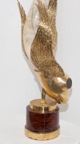 Sculpture en bronze "Poisson" signée Jacques DUVAL-BRASSEUR -1976