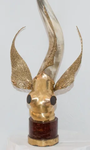 Sculpture en bronze "Poisson" signée Jacques DUVAL-BRASSEUR -1976