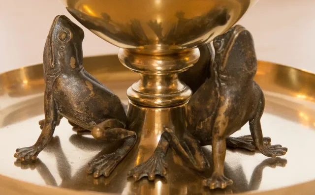 Coupe en bronze doré signée "Maison Alphonse Giroux" 1870
