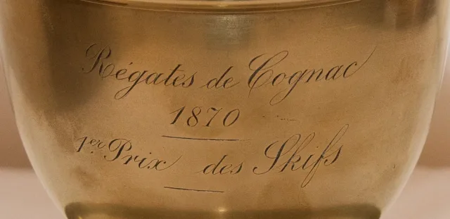 Coupe en bronze doré signée "Maison Alphonse Giroux" 1870