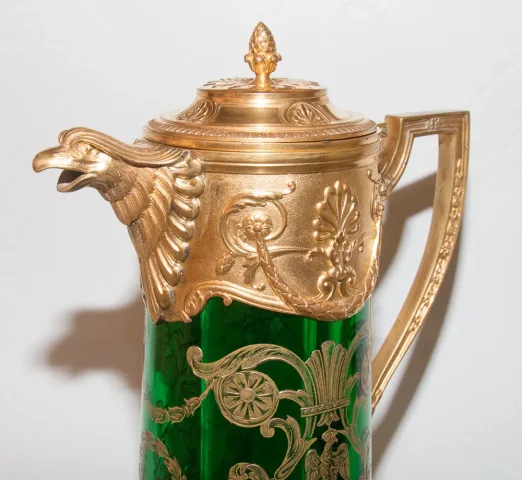 ORANGEADE JUG SIGNED VICTOR SAGLIER