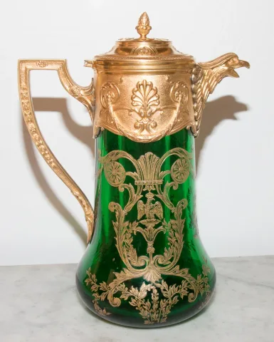 ORANGEADE JUG SIGNED VICTOR SAGLIER