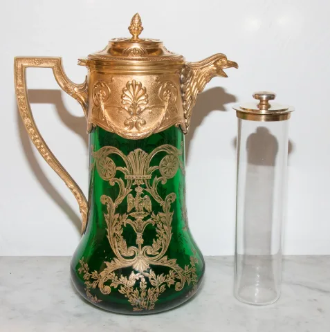 ORANGEADE JUG SIGNED VICTOR SAGLIER