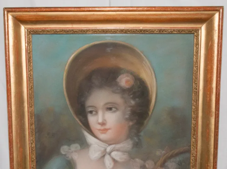 19de PASTEL PORTRET