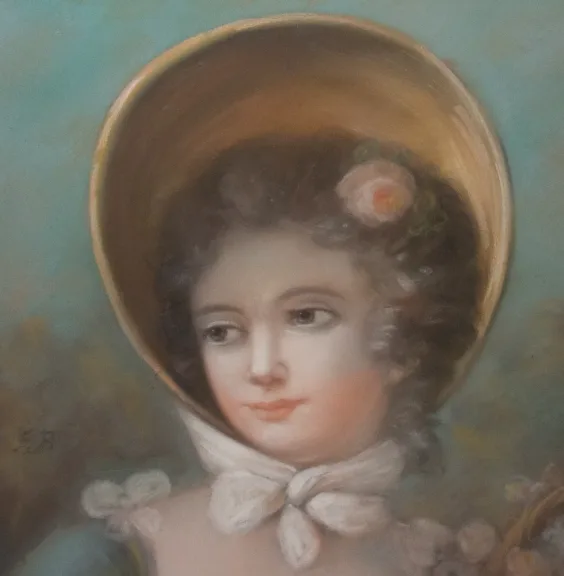 19de PASTEL PORTRET