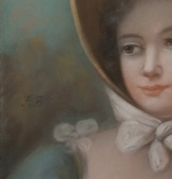 19de PASTEL PORTRET