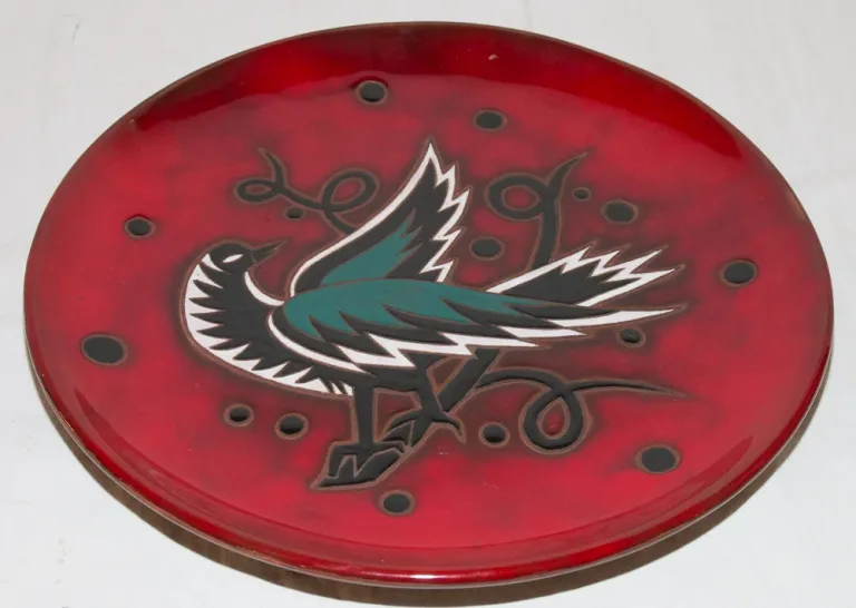 Plat circulaire signé Jean PICART LE  DOUX  Circa 1960