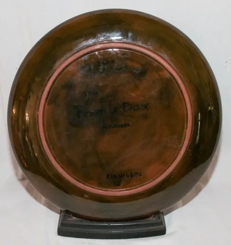 Plat circulaire signé Jean PICART LE  DOUX  Circa 1960
