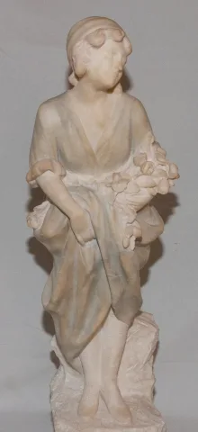 ALABASTER SKULPTUR UNTERZEICHNET PUGI