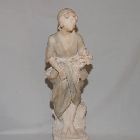 ALABASTER SKULPTUR UNTERZEICHNET PUGI