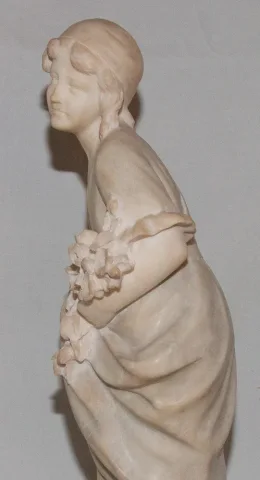 ALABASTER SKULPTUR UNTERZEICHNET PUGI