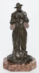 Le Terrassier En Bronze Signé Dalou 1838-1902