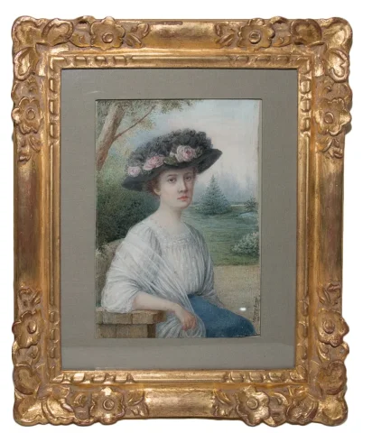 GOUACH PORTRAIT BY A PHILIPPON-SIMONET