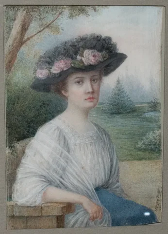 GOUACH PORTRAIT BY A PHILIPPON-SIMONET