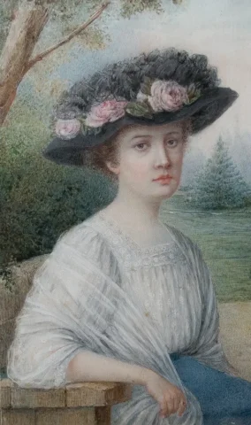 GOUACH PORTRAIT BY A PHILIPPON-SIMONET