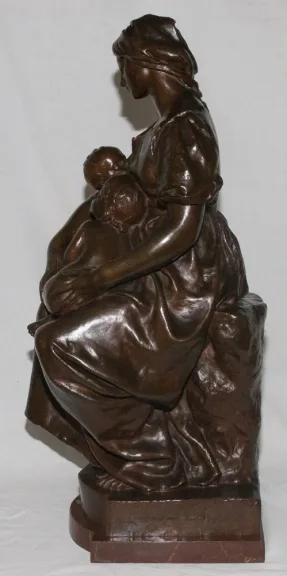 BRONZE UNTERZEICHNET PAUL DUBOIS