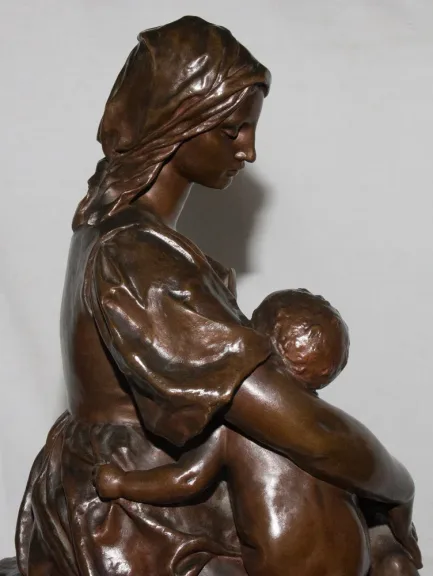 BRONZE UNTERZEICHNET PAUL DUBOIS