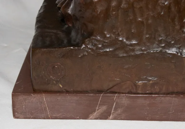 BRONZE UNTERZEICHNET PAUL DUBOIS