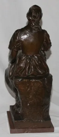 BRONZE UNTERZEICHNET PAUL DUBOIS