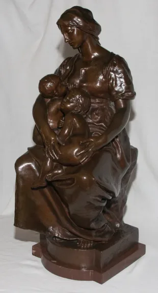 BRONZE UNTERZEICHNET PAUL DUBOIS