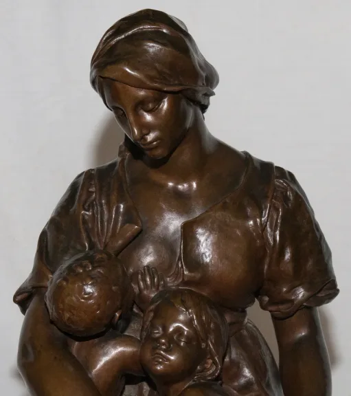 BRONZE UNTERZEICHNET PAUL DUBOIS