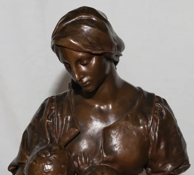 BRONZE UNTERZEICHNET PAUL DUBOIS