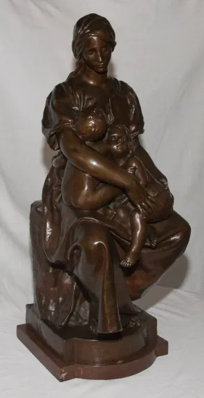 BRONZE UNTERZEICHNET PAUL DUBOIS