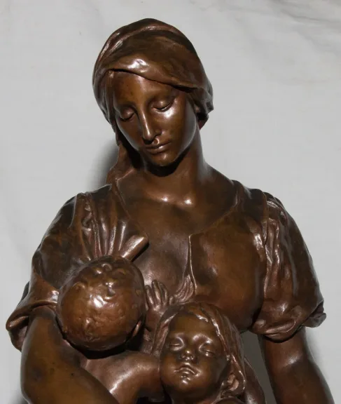 BRONZE UNTERZEICHNET PAUL DUBOIS
