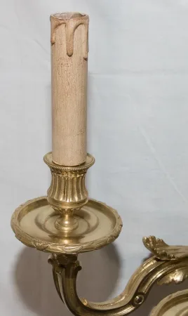 PAIR OF LOUIS XVI STYLE WALL LIGHTS