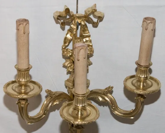 PAIR OF LOUIS XVI STYLE WALL LIGHTS