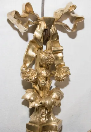 PAIR OF LOUIS XVI STYLE WALL LIGHTS