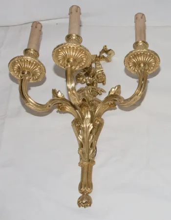 PAIR OF LOUIS XVI STYLE WALL LIGHTS