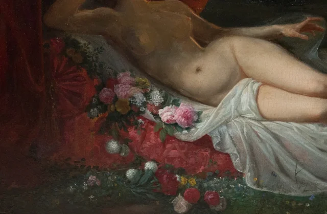 Femme Nue allongée Jean Louis Victor VIGER DU VIGNEAU (1819-1879)