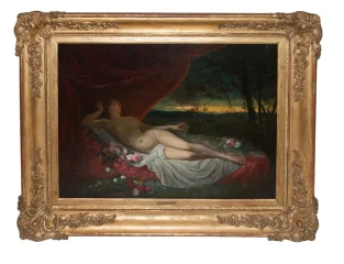 Femme Nue allongée Jean Louis Victor VIGER DU VIGNEAU (1819-1879)
