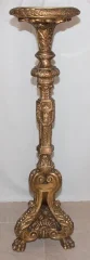 Grande torchère en bois sculpté et doré fin XIXe siècle