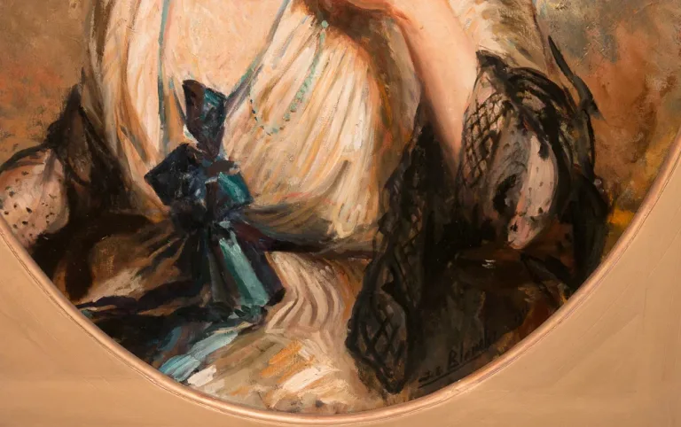 雅克·埃米尔·布兰奇（Jacques EMILE BLANCHE）签名的帆布肖像油