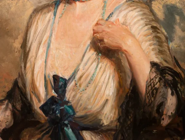 雅克·埃米尔·布兰奇（Jacques EMILE BLANCHE）签名的帆布肖像油