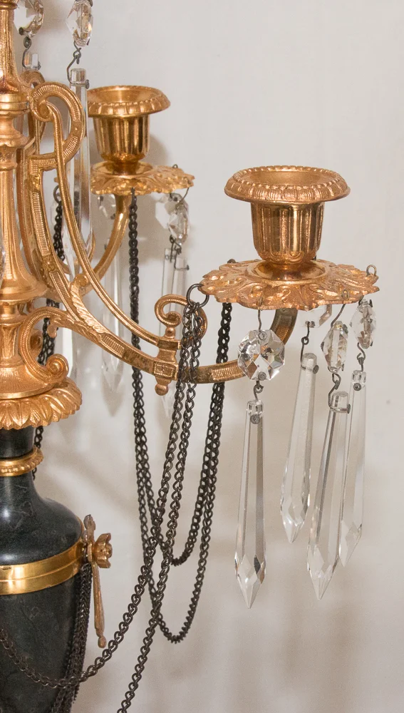 PAREJA DE DIRECTOIRE FRANCÉS ESTILO CANDELABRA
