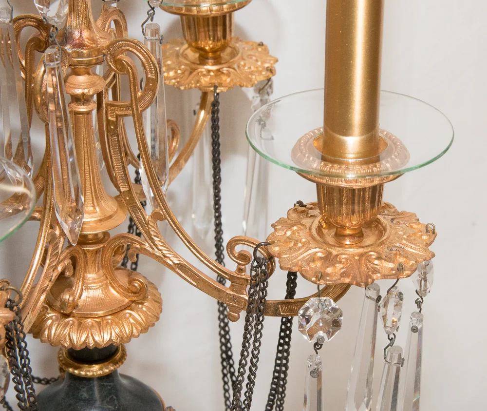 PAREJA DE DIRECTOIRE FRANCÉS ESTILO CANDELABRA
