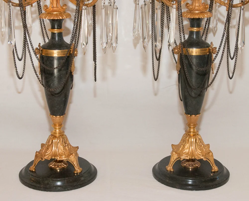 PAREJA DE DIRECTOIRE FRANCÉS ESTILO CANDELABRA