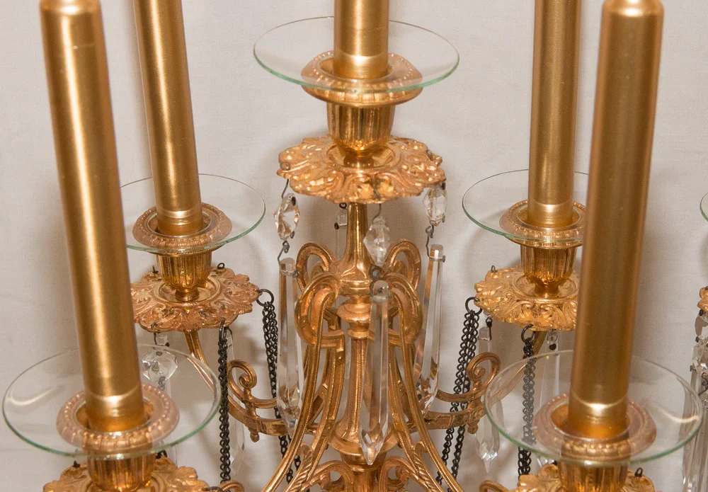 PAREJA DE DIRECTOIRE FRANCÉS ESTILO CANDELABRA