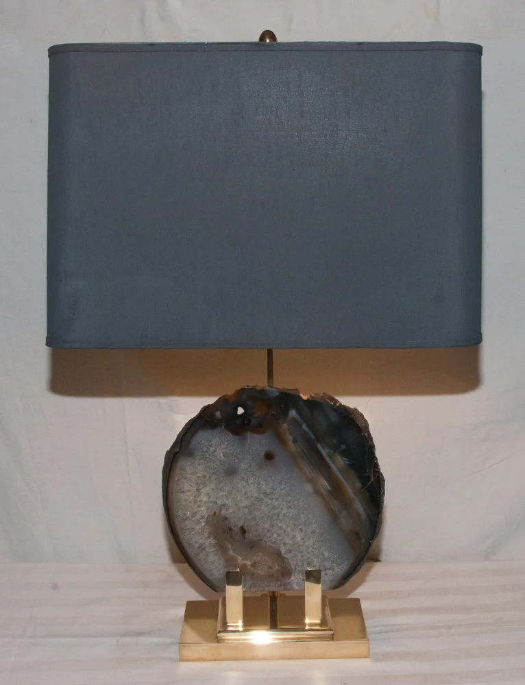 Lampe en bronze doré Signée Willy DARO années 1970