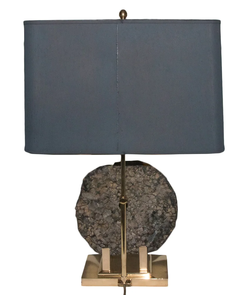 Lampe en bronze doré Signée Willy DARO années 1970
