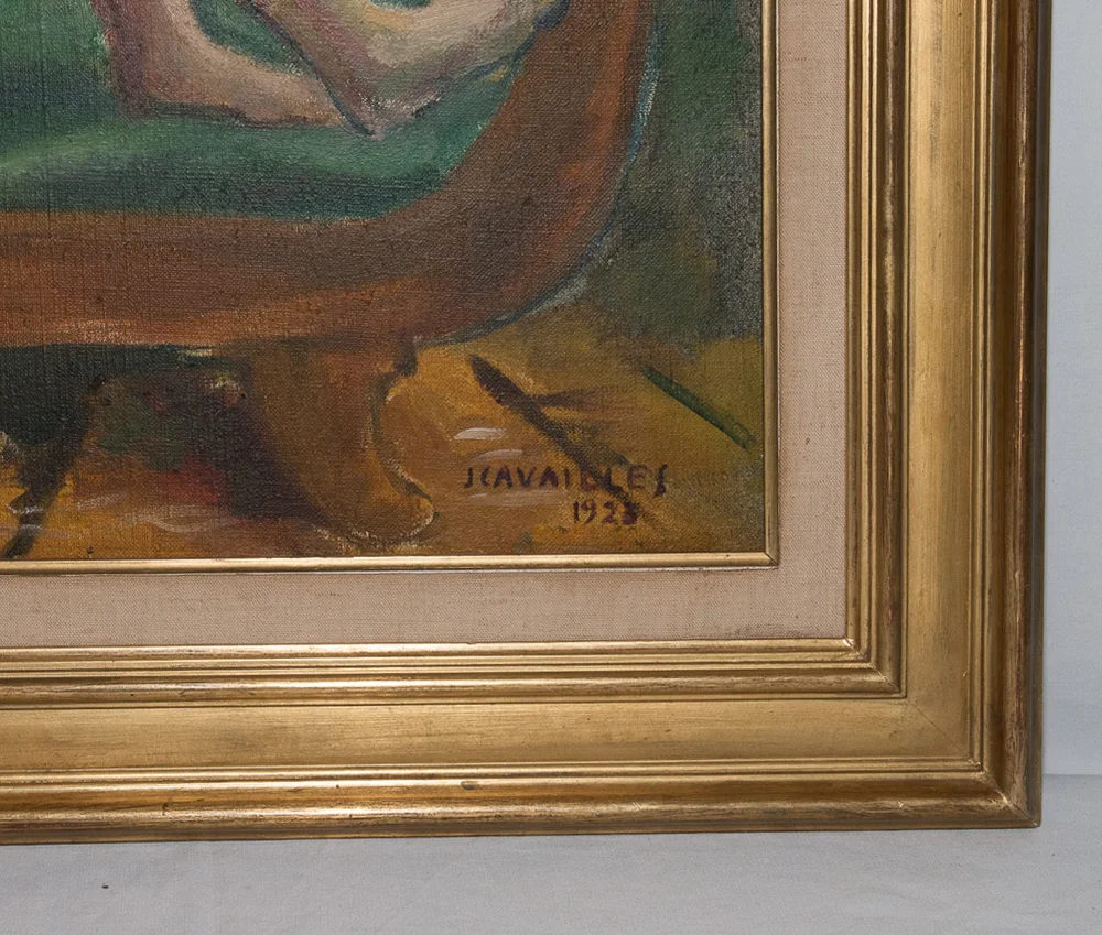 "Femme nue à la méridienne"- Jules CAVAILLES daté 1923