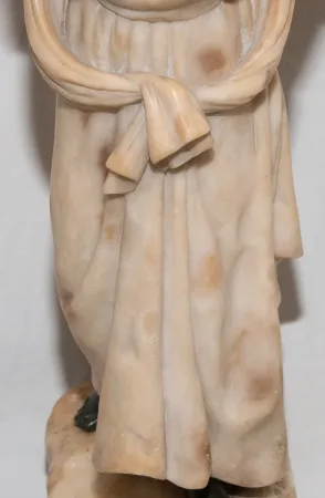 ALABASTER UND BRONZE STATUETTE