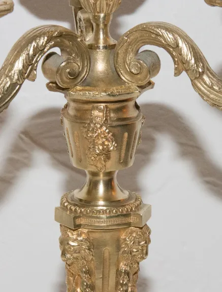 Paire de chandeliers en bronze doré Henry PICARD