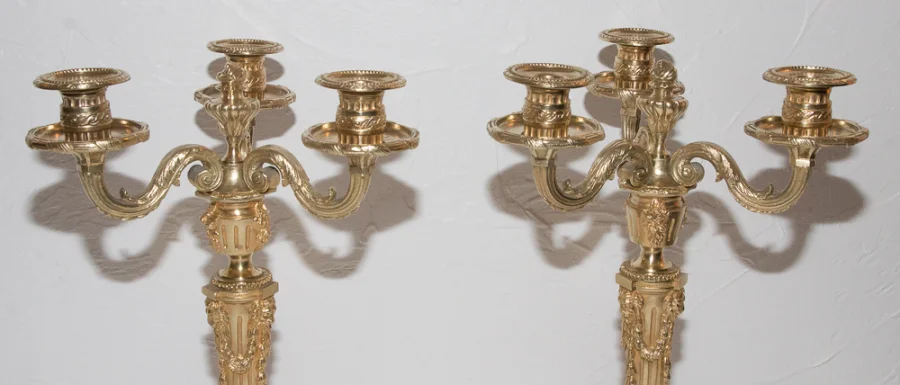 PAAR LOUIS XVI STYLE CANDELABRA