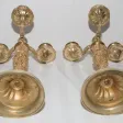 Paire de chandeliers en bronze doré Henry PICARD