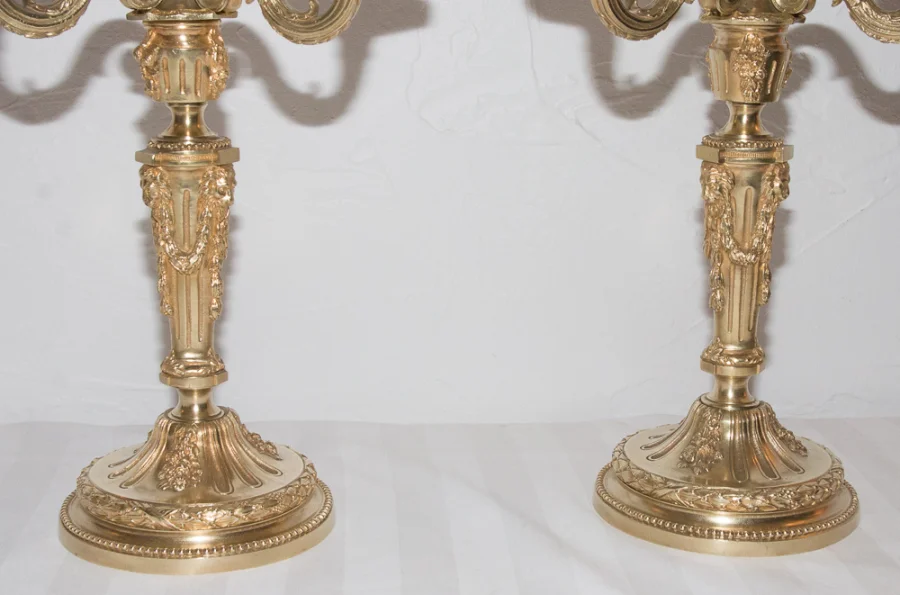 PAAR LOUIS XVI STYLE CANDELABRA