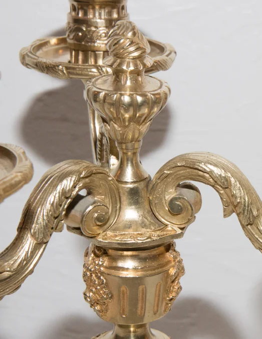PAAR LOUIS XVI STYLE CANDELABRA